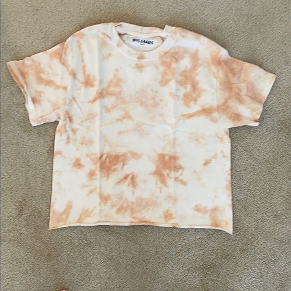 Tie dye brand new BFFs and babes cropped tee